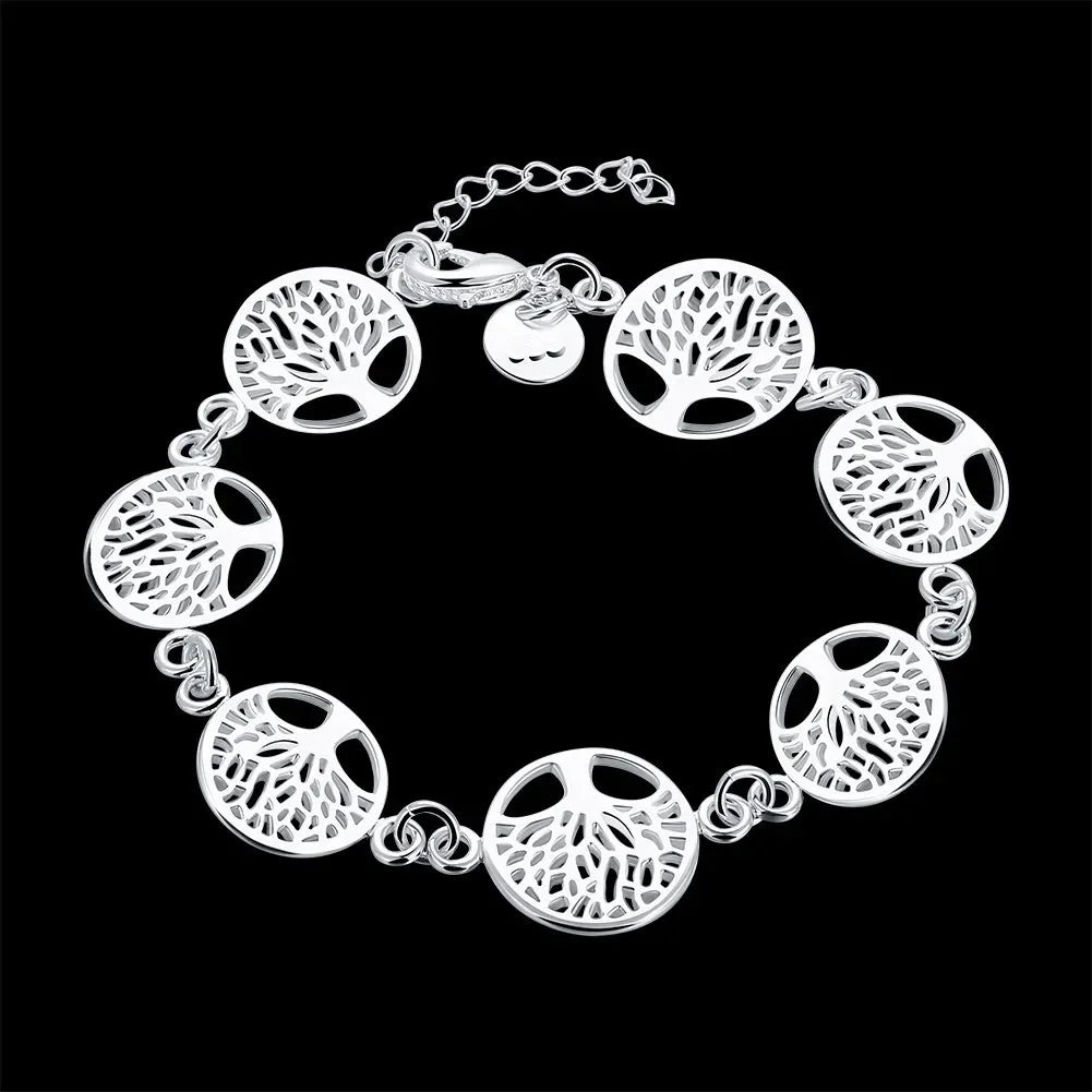 Neues 925 Sterling Silber Armband Baum des Lebens Armband für Frauen Verlobung Schmuck Geschenke