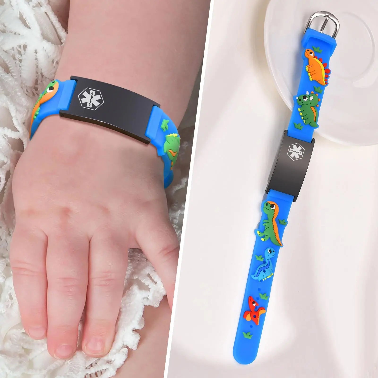 Personalisiertes Ausweiskettchen für kleine Mädchen und Jungen, Silikonarmband verstellbar, Gravierte Zitate Inspirierendes Geschenk