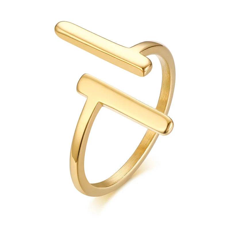 Einfacher Chevron V-Form Ring oder Party 316L Edelstahl Modeschmuck Ringe für Damen