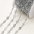 1Meter/Pack 5.5MM 14/18K Vergoldetes Messing Rhombuskette für Schmuckherstellung Halsketten Armbänder Kette Schmuckherstellungszubehör