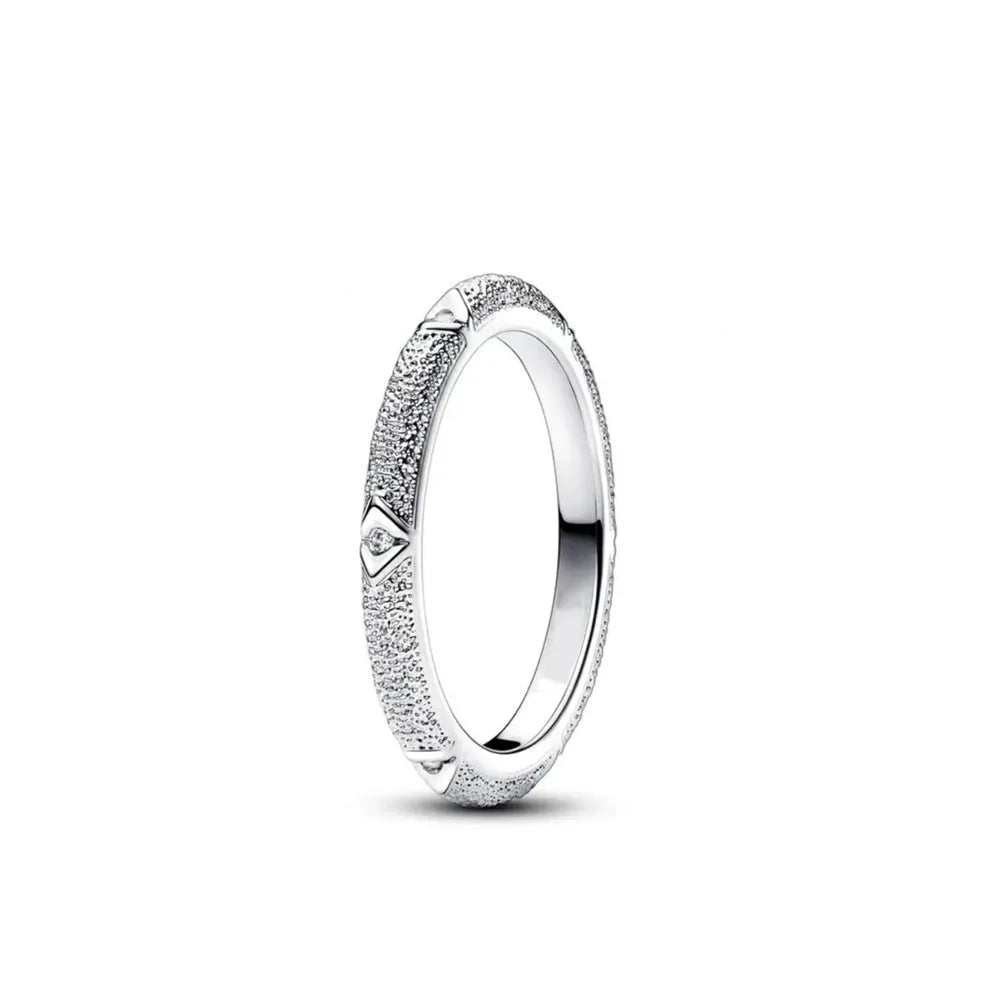 925er Silber Damenschmuck Ring Größe 6 7 8 9 Pinker Herz Zirkonia Stein Rot Schwarz Ringe DIY Geburtstagsgeschenk Party