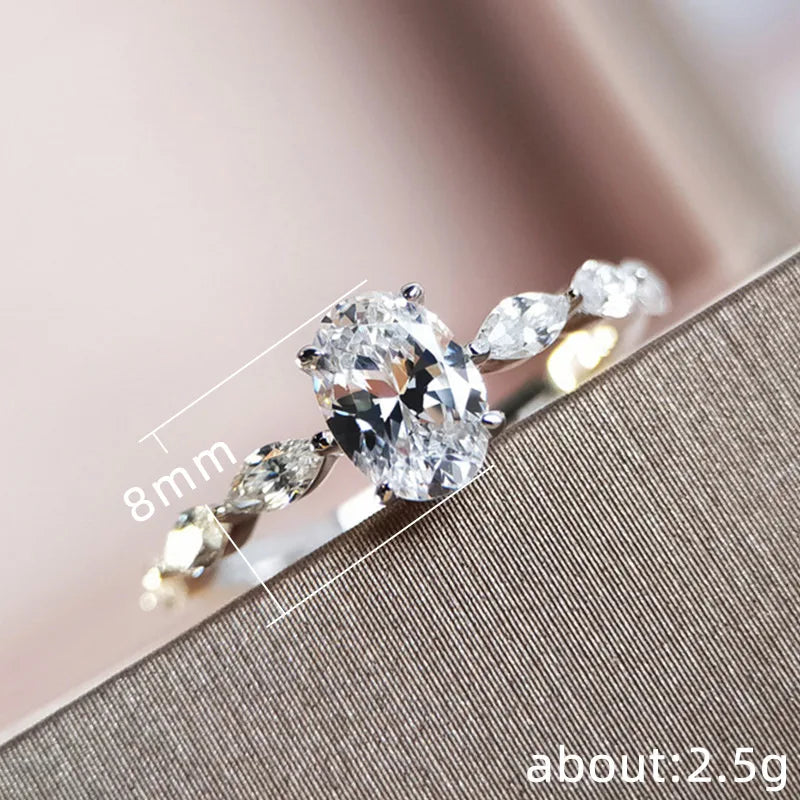 925er Sterlingsilber zarte Damenringe kleiner AAA Zirkonia empfindlicher Verlobungsring für Liebhaber hochwertiger Hochzeitsschmuck
