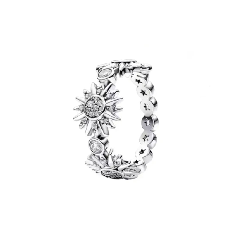 925 Silberring, neuer rot-weiß-blauer Steinring, passend für jeden Anlass, Armband, Halskette, passendes DIY-Geburtstagsgeschenk