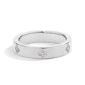 MINTYBOX Clover Moissanite 18k vergoldeter Diamant Ehering für Damen S925 Silber Verlobungsfeier Edelschmuck Geschenk