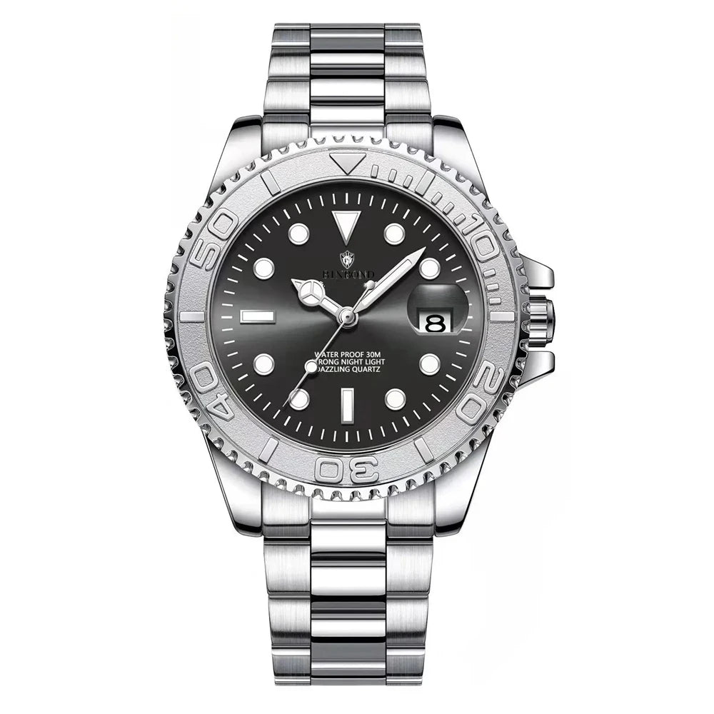 Nuevo Reloj Automático para Hombre, Bisel Deportivo, Digital Gris, Relojes de Lujo para Hombre, Relojes de Pulsera de Cuarzo de Moda, Regalos para Hombre, Todo por 1 Real