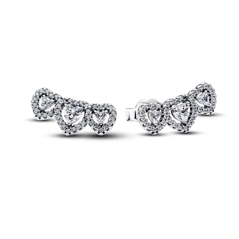 2026 Neue 925er Silber Elefant Kirschblüten Schmetterling Herz Ohrringe, eine zarte Wahl für Damenschmuck