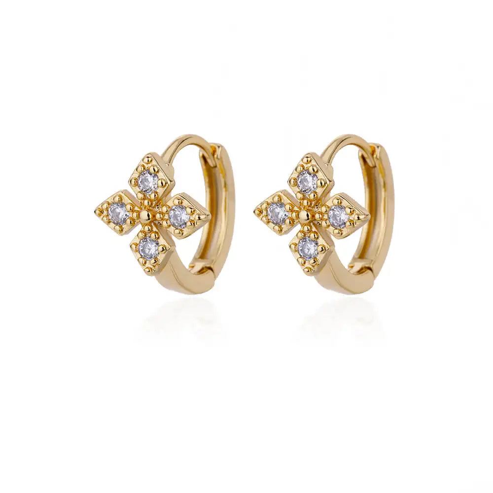 Zirconium Stern Ohrringe für Frauen Mädchen Edelstahl Gold Farbe Ohrring Y2k Hochzeit Ästhetischer Schmuck aretes mujer