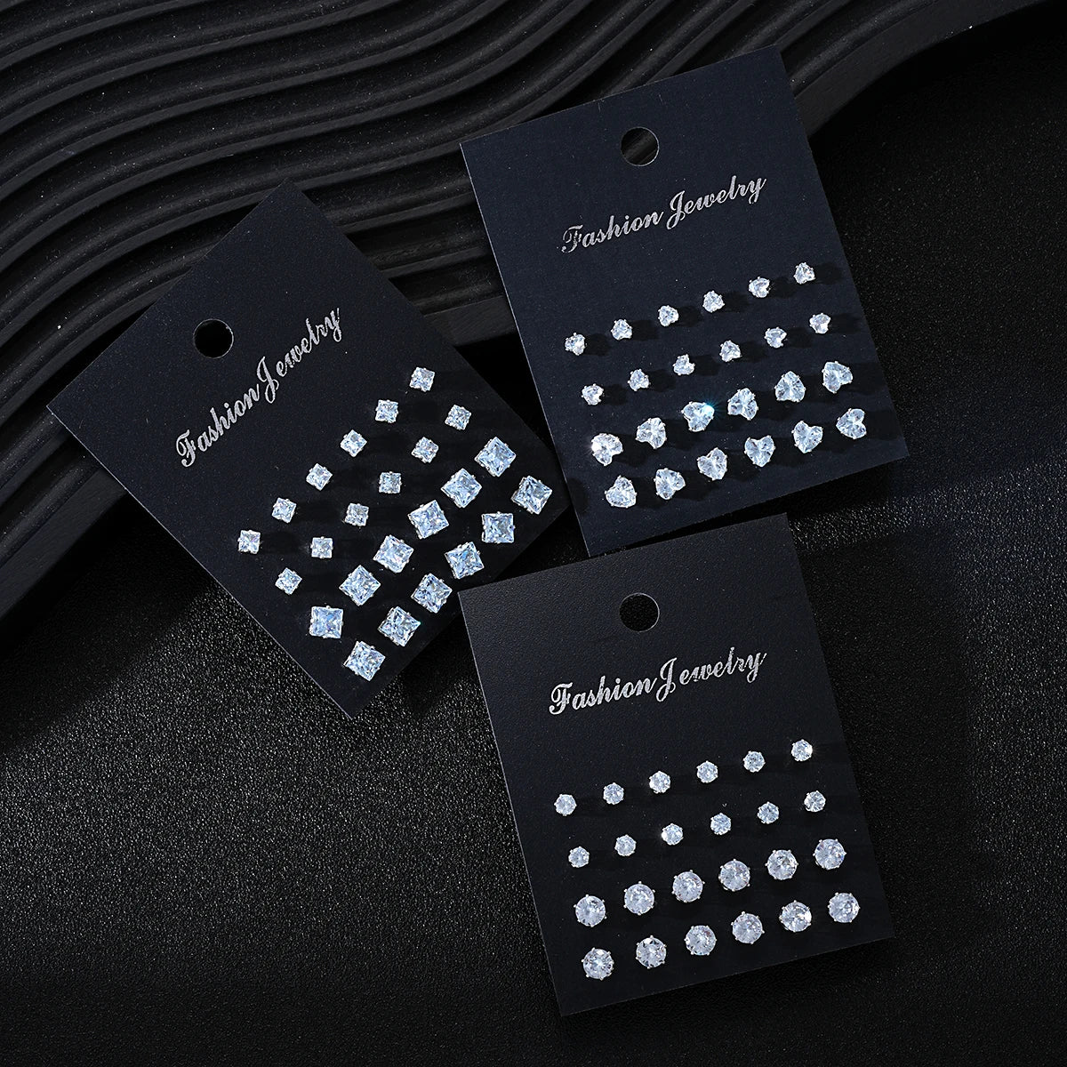 36 Paar Einfache Glänzende Strass Ohrstecker Set für Damen Mode Kristall Zirkon Perlen Ohrringe Neue Schmuck Accessoires Geschenke