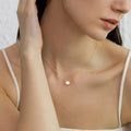 VENTFILLE Plata 925 Geometría Circular Rosa Collar Esmalte Goteo Coreano Joyería Delicada Regalo de Cumpleaños Venta al por Mayor