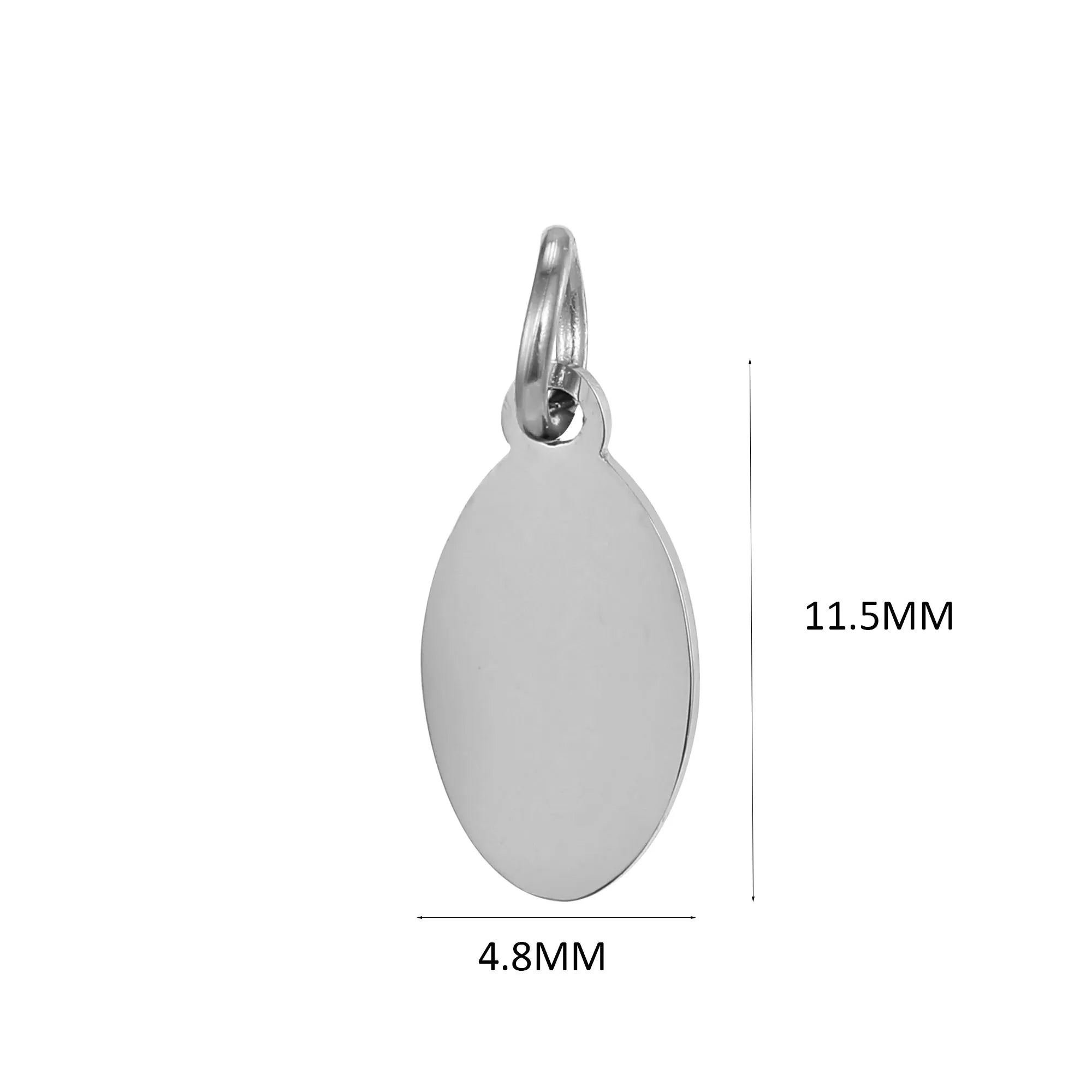 10PCS Anhänger mit individuellem Logo Edelstahl Charms für Halsketten Armbänder 6 Größen zur Auswahl