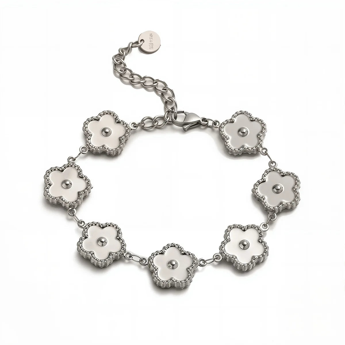 NEWBUY Großhandel, nicht verblassende, goldfarbene 316L Edelstahl Herz Charm Armband für Frauen, lässiger täglicher Schmuck