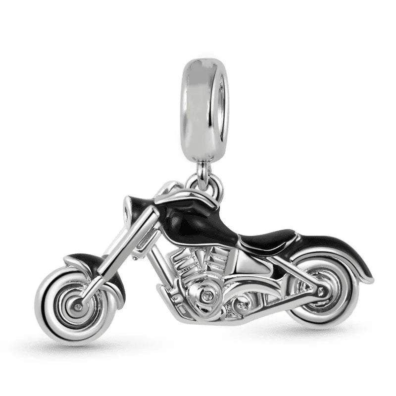2026 925 Silber Blume, Schmetterling, Highland-Kuh, Motorrad-Anhänger passend für europäisches Original-Armband DIY Schmuck Exquisiter Schmuck