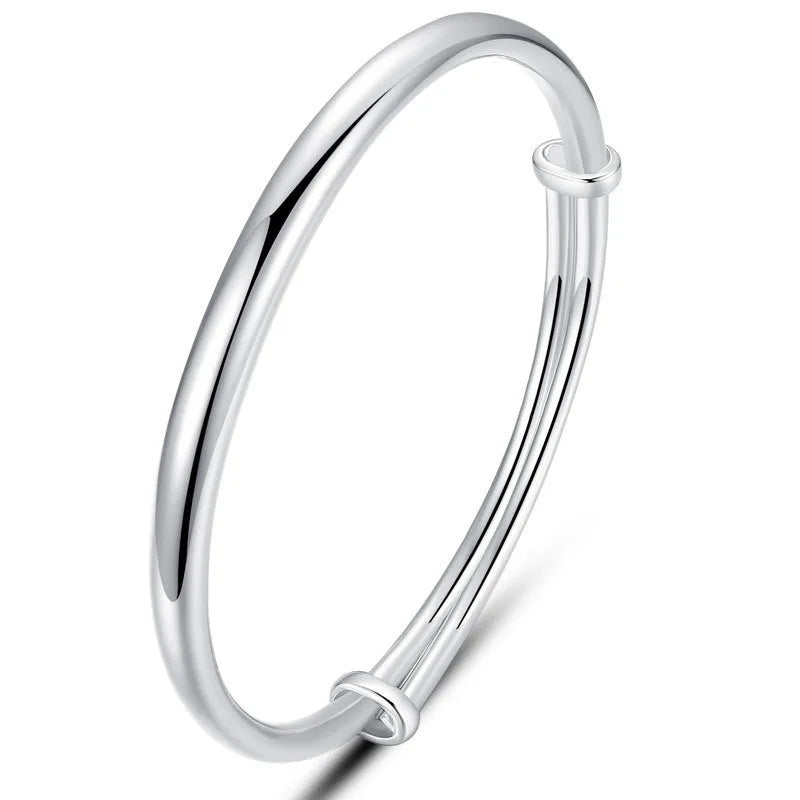 925 Sterling Silber Polier Armbänder Armreifen für Frauen Elegante Schmuck-Accessoires Großhandel Schmuck Argent 925