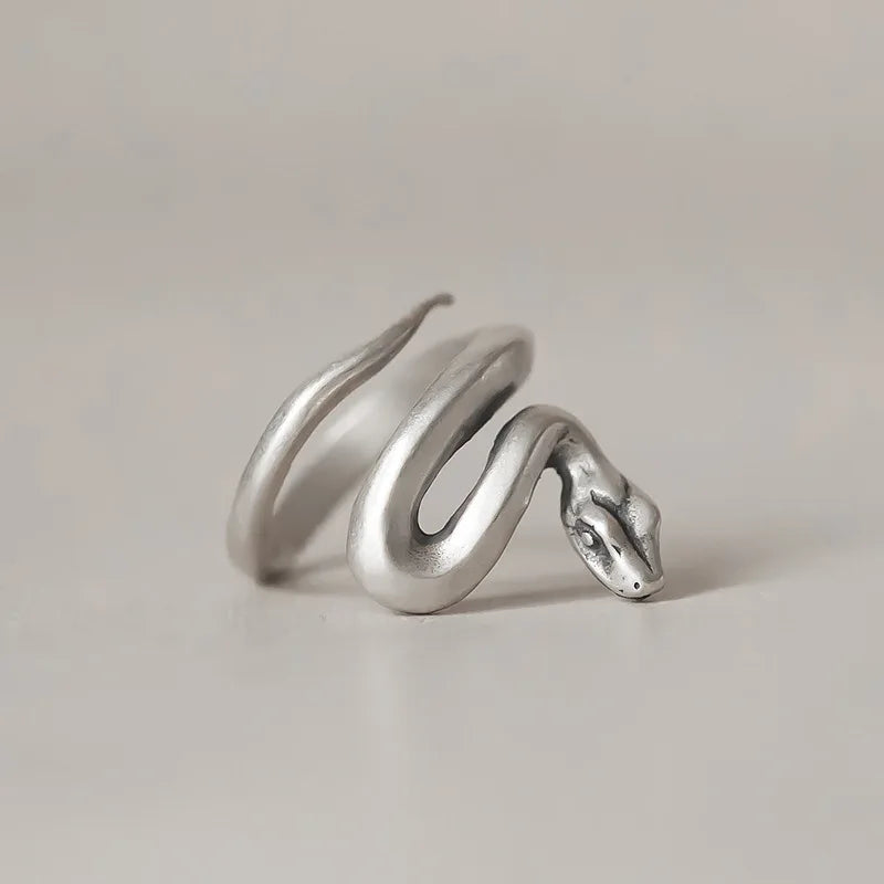 925 Sterling Silber Schlange Mattierte Verstellbare Ringe für Damen Verlobung Schmuck Accessoires Großhandel 925 Schmuck