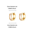Cubic Zirconia Hoop Stud Earrings For Women Stainless Steel Gold Color Piercing Earring 2025 New Fashion Wedding Jewelry Gift