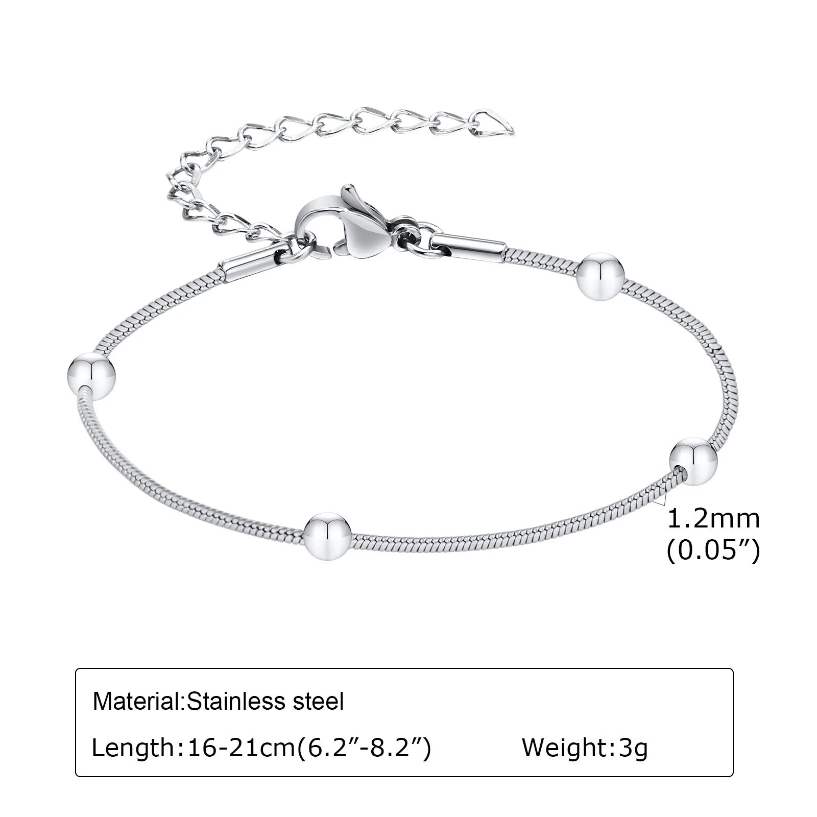 Damen-Armkette in Silberfarbe, stapelbare Gliederarmbänder aus Edelstahl, geschichtete Modeaccessoires Geschenke