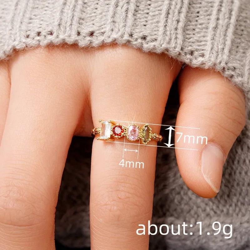 925er Sterlingsilber Zirkonia Damenringe für Hochzeitsfeiern Luxus Goldfarben Glänzende Damenringe Party Trendiger feiner Schmuck