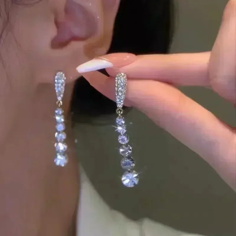 Französische High-End-Ohrringe aus braunem Kristall für Damen, modisch, luxuriös, personalisiert, Alltagsaccessoires, Abschlussballschmuck, Jubiläumsgeschenke