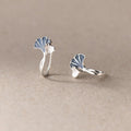 Ohrstecker aus 925er Sterlingsilber mit Ginkgoblatt für Damen, luxuriöser Qualitätsschmuck, Accessoires, Großhandel, Trend 2024, Geld 925