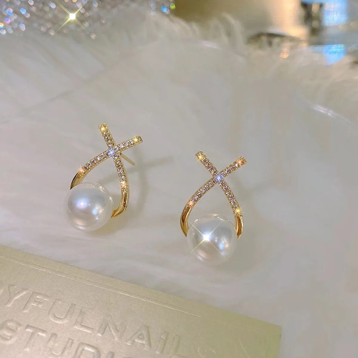 Aretes colgantes coreanos en forma de corazón para mujer, niña, regalo romántico de San Valentín, joyería de moda, perlas colgantes, aretes bonitos con lazo