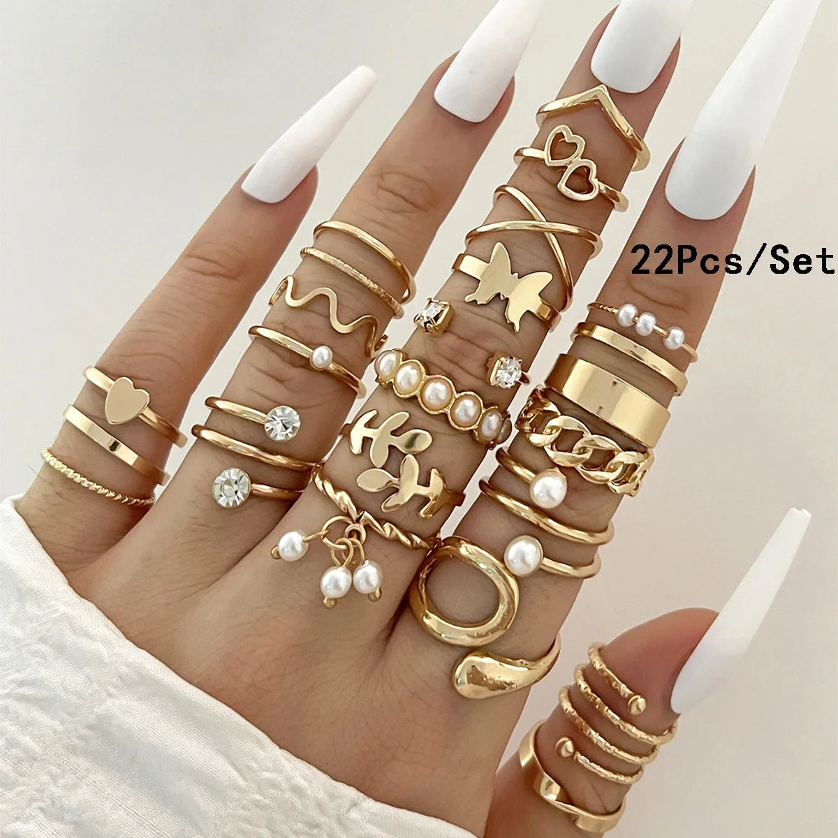 30 Stück Böhmische Geometrische Knöchelringe Set Für Frauen Gold Silber Farbe Fingerring Mädchen Mode Party Schmuck Zubehör