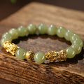 1 Stück Armband im chinesischen Stil Hotan Jade Pi Xiu Chinesisches mythologisches Element Pixiu-Armband Auf der Suche nach Wohlstand Gebetszubehör