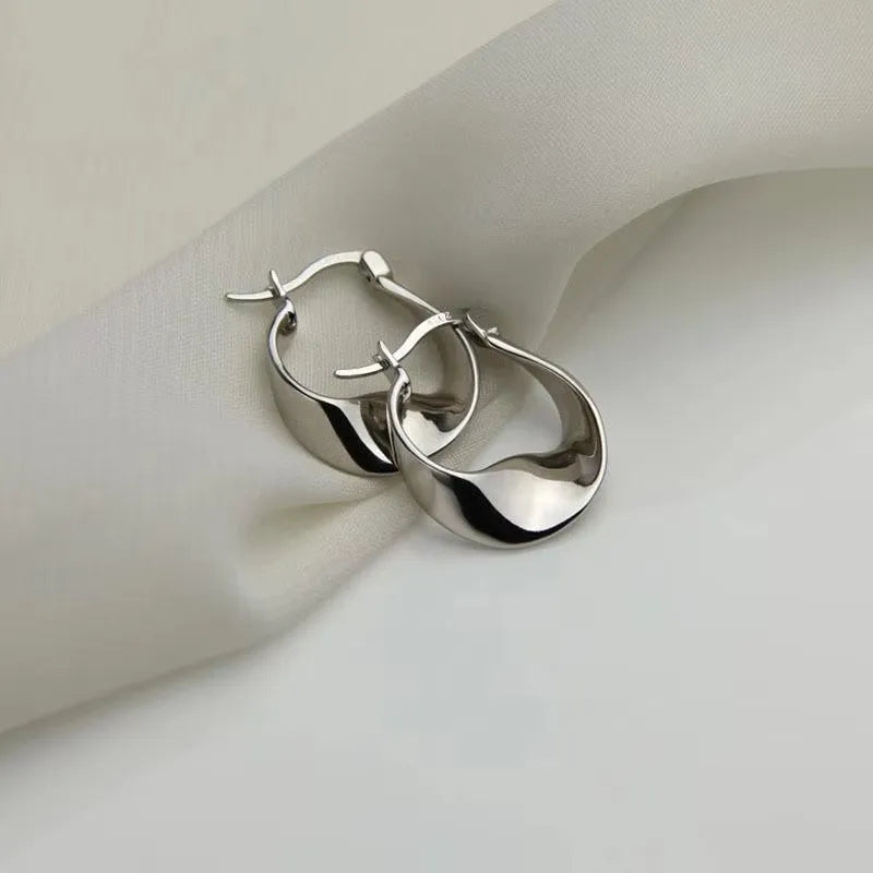 Neue 925 Sterling Silber Ohrringe in unregelmäßiger Form, charmante, personalisierte Mode-Ohrringe, Geburtstagsgeschenk für Frauen, edler Schmuck