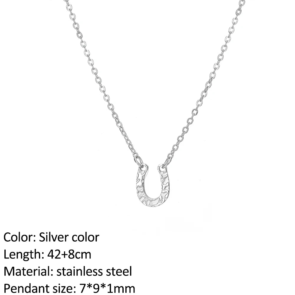 SUNIBI Vertical Bar Pendant Necklaces Stainless Steel Simple Long Lariat Chain Minimalist Dangle Necklace for Women Jewelry Gift