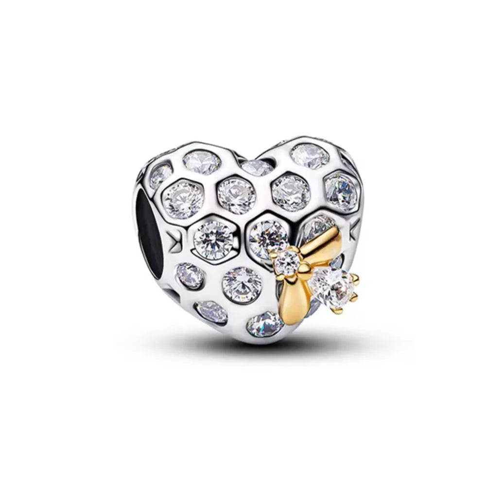 2026 Neuer S925 Silber Hohl-Elefant Affe Auto Anhänger Passend für Original Armband DIY Zubehör Damen Charm Schmuck Geschenke