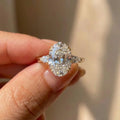 925 Sterling Silber Zirkonia Wunderschöne glänzende ovale Steinringe für Frauen Verlobung Hochzeit Luxus Hochwertiger Feiner Schmuck