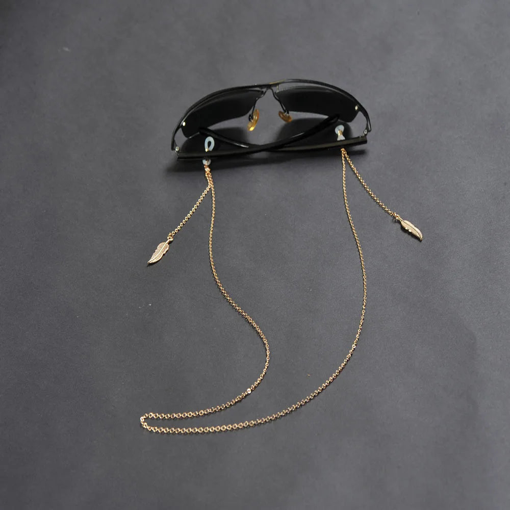 JWER Fashion Woman Sunglasses Chain Cylinder Bead Chain Anti-Falling Glasses Eyeglasses Cord Necklace Mask Chain for Women Gifts
