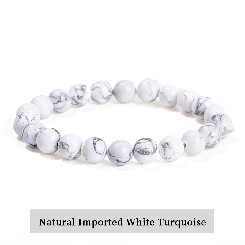 JD Natursteinperlen Armband Amethyst Tigerauge Kristall Quarz Achat Edelstein Perlen Armreifen Damen Herren Reiki Heilung Schmuck Geschenk