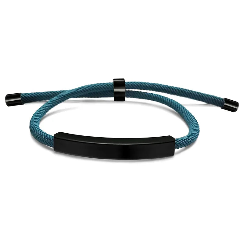 Personalisiertes Herrenarmband, verstellbarer Armreif, Edelstahl, Name, beliebiger Text graviertes Armband, Geburtstagsgeschenk für Ihn