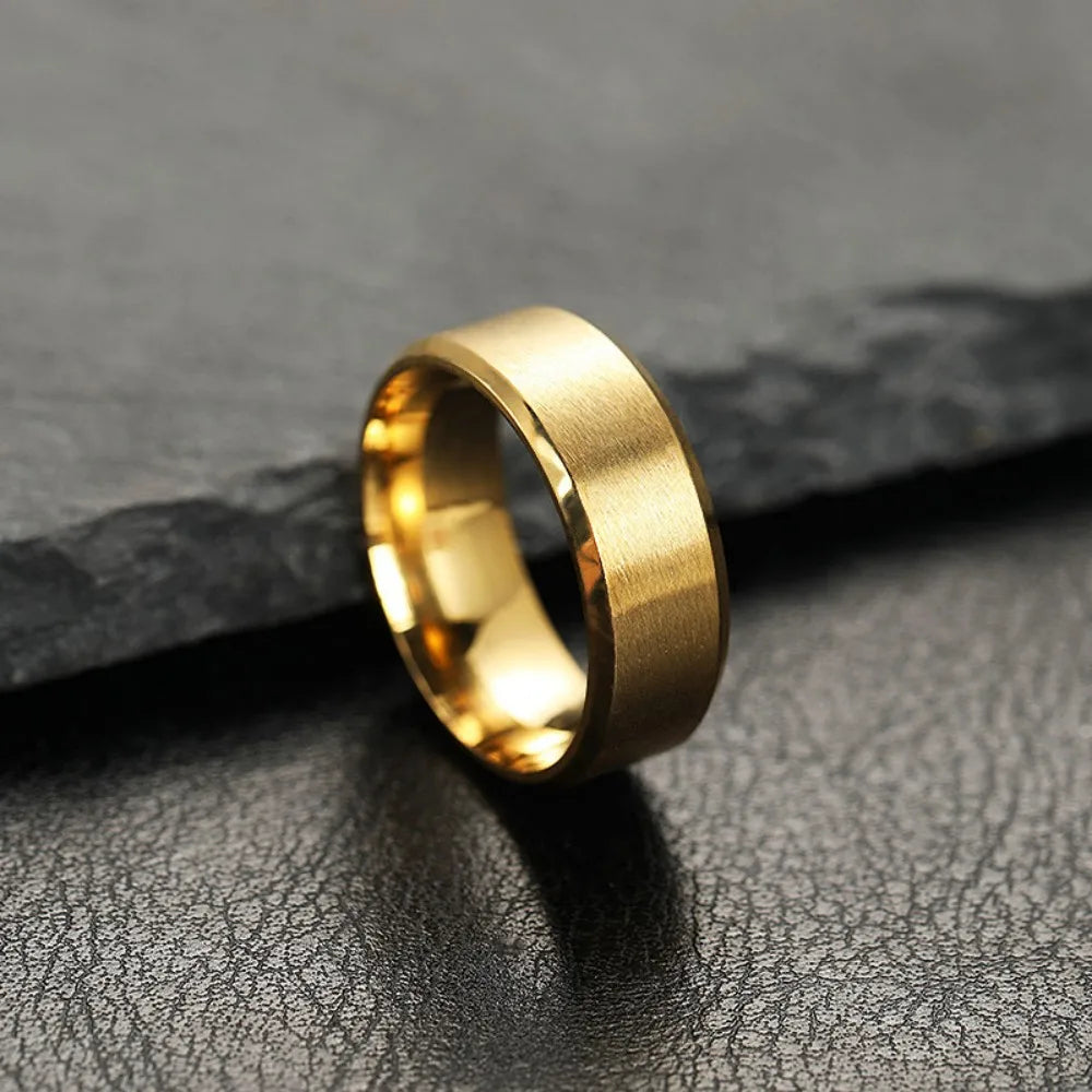 Mode Charme Schmuck Ring für Herren Damen Edelstahl Schwarze Ringe Hochzeit Verlobung Hochwertiges Matt Herren Accessoire