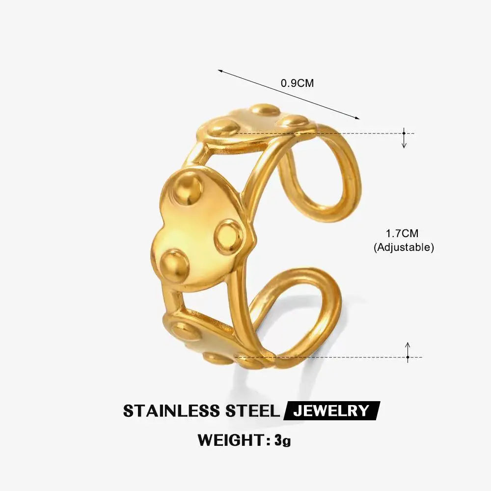 Wasserdichter, hohler Edelstahl-Fingerring der Spitzenklasse, trendig für Frauen, personalisierter Schmuck Großhandel