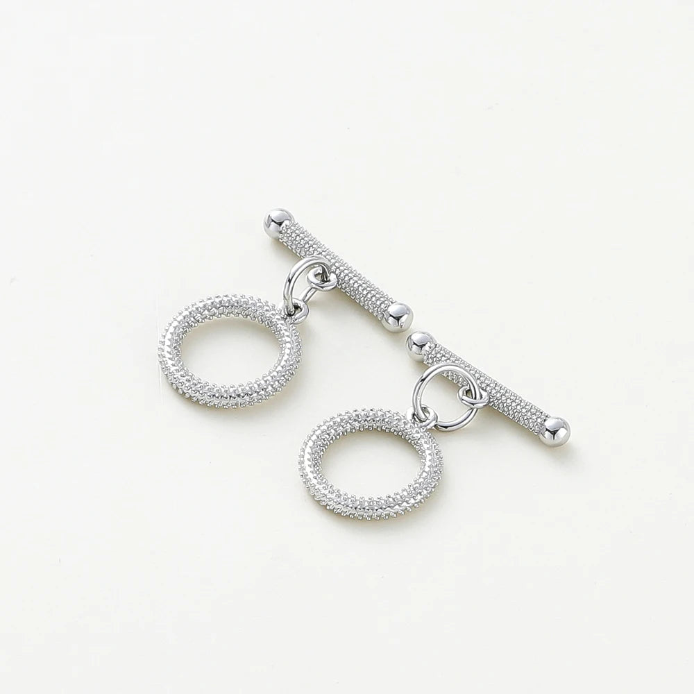 4 Sets 14K/18K Vergoldetes Messing O-Knebelverschluss-Verbinder für DIY Armband Halskette Schmuckherstellung Zubehör