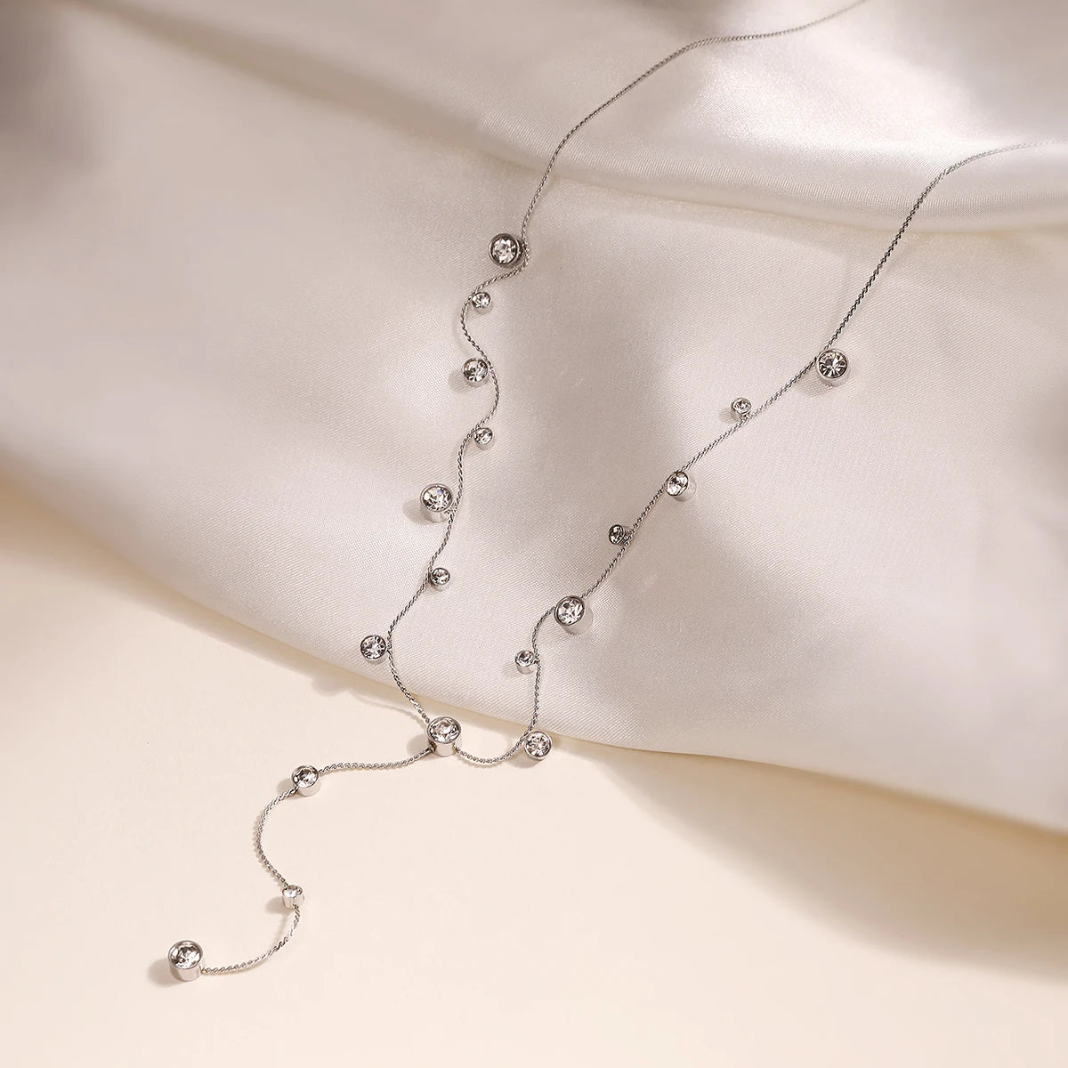 2025 New Arrival Shiny AAA CZ Zircon Silver/Gold Color Choker Necklaces For Elegant Women Stainless Steel Jewelry
