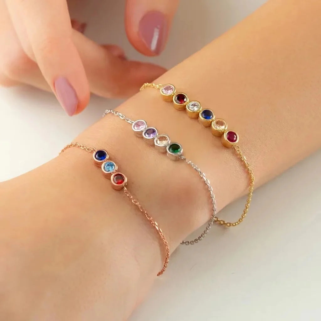 SUNIBI Charm de acero inoxidable Collar de cristal Colgante de piedras de nacimiento Charms para hacer joyas Pendientes de mujer Accesorios DIY