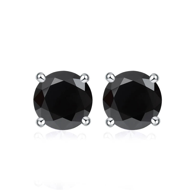 NeeTim Pendientes de Moissanita para Mujer 0.5ct 1ct 2ct Plata de Ley 925 Rosa Negro Azul Gris Brillante Diamante de Laboratorio