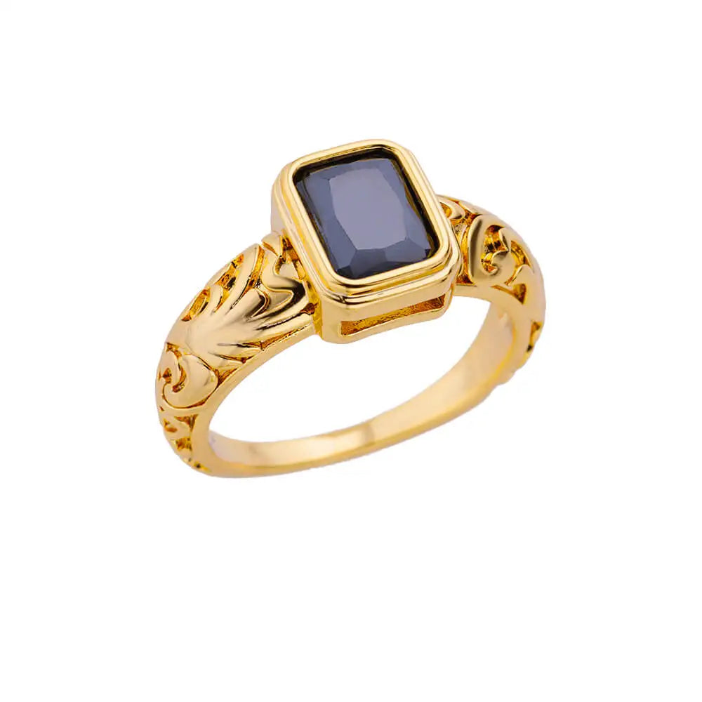 Luxus Zirkon Herzringe für Damen Goldfarbe Offen Edelstahl Kristall Geometrie Fingerring Schmuck Hochzeitsgeschenk anillos