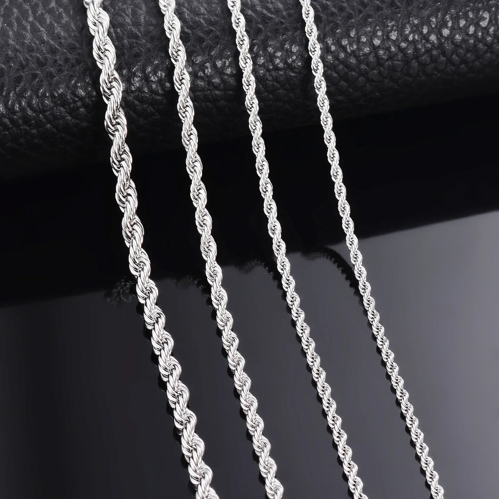1 Stück 925 Sterling Silber Breite 2/3/4mm Seilkette Halskette/Armband Für Männer Frauen Herren Mode Kette Halskette