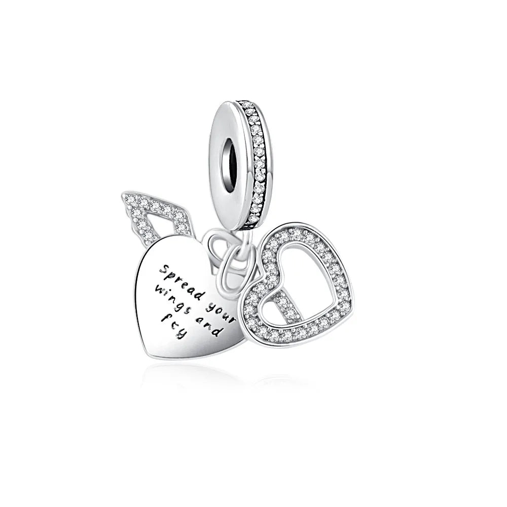 2026 Neue S925 Silber Roboter Kreuz Digital Anhänger, Geeignet für Original Armbänder, DIY Zubehör, Damen Charms Schmuck Geschenke