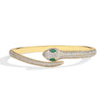 MINTYBOX Schlange S925 Silber Moissanit Armbänder für Damen Labor-Diamant 16-19cm 18k Vergoldet Hochzeit Luxus Edel Schmuck Geschenk
