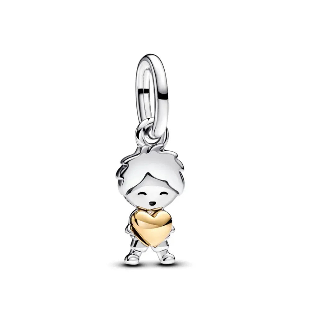 Heiß verkaufter Weihnachts-Weihnachtsmann 925er Silber Charm Bead passend für europäische Armband-Armreifen Damenhalskette Schmuck