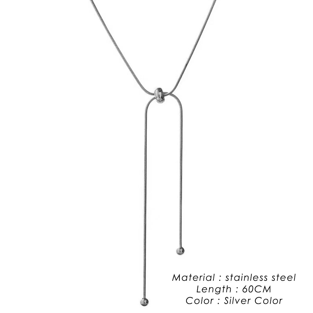 KOREANISCHE verstellbare Halskette aus Edelstahl für Damen, hochwertiges Design, goldfarbene Schlangenkette, Schmuck, Großhandel, Dropshipping