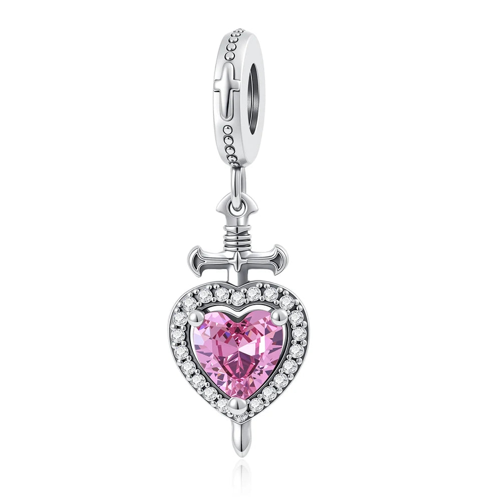 2026 Frühlings-Pink-Serie Ballon Schmetterling Blumen-Anhänger passend für S925 Europäische 925 Sterling Silber Armband Armreifen Halskette