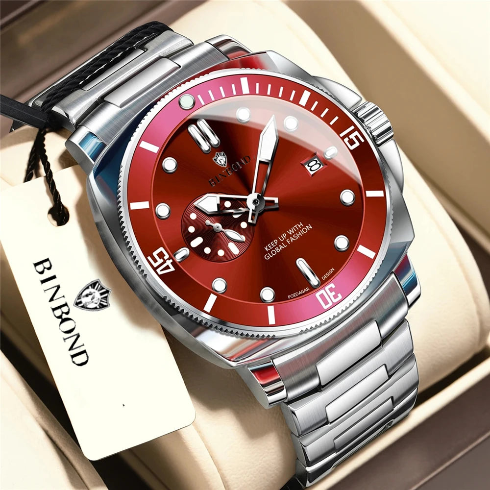 Nuevos Regalos Reloj Rojo Hombre Único Digital Pequeña Esfera Moda Relojes de Pulsera de Cuarzo Relojes Automáticos para Hombres Regalo Hombre 2026
