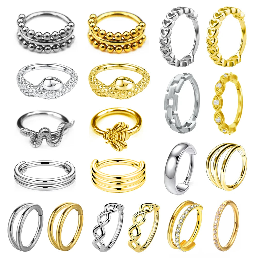 Conch Piercing Biene Ohrring Tragus Helix Knorpel Nasenring 316L Edelstahl Clicker Body Daith Piercing Schmuck Für Frauen