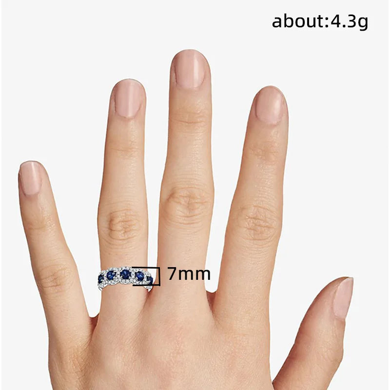 Luxuriöser 925er Sterling Silber Klassikring für Damen, Sechs-Krallen-Schmuck, schlichter Imitations-Diamant Damenring, Verlobungs-Hochzeitsgeschenk