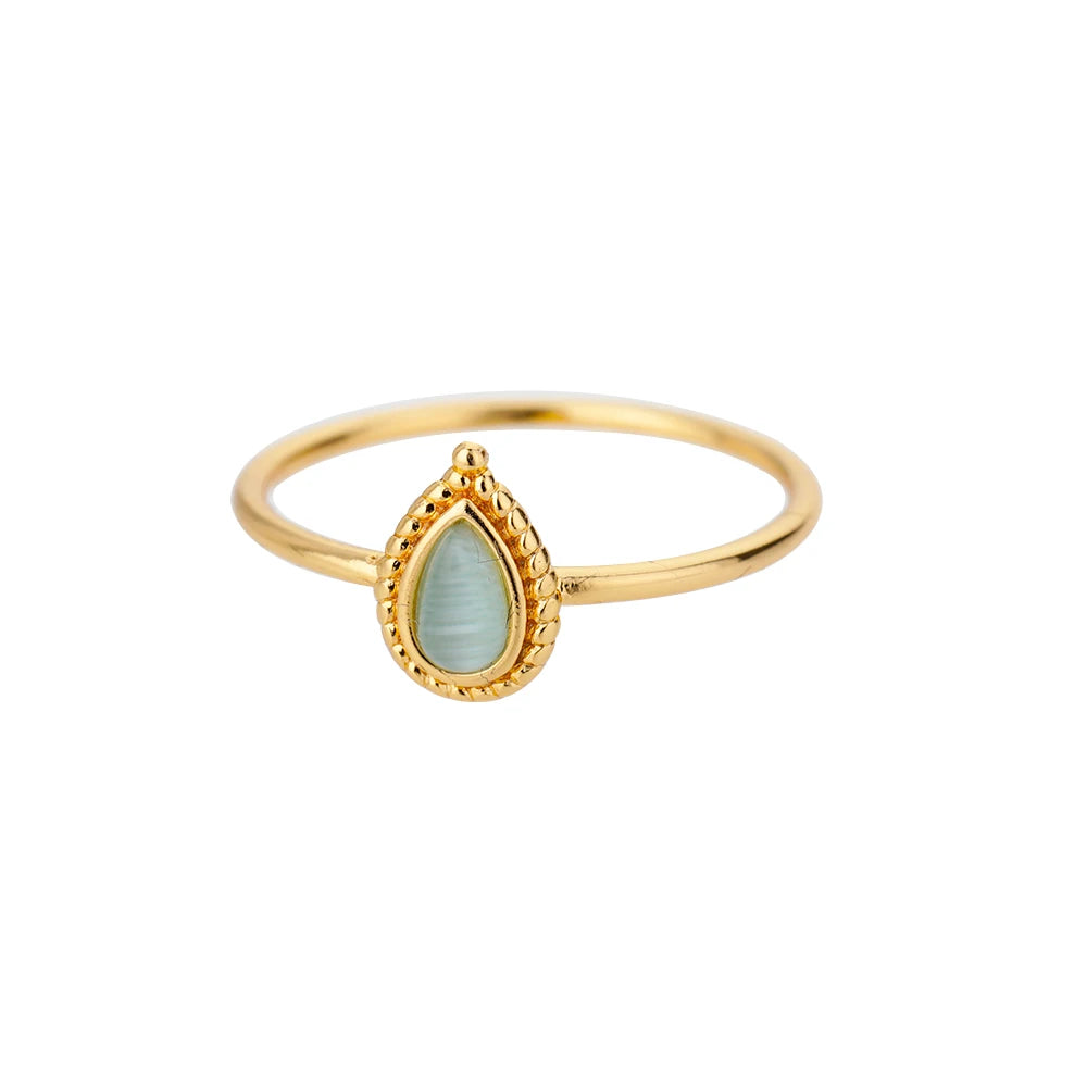 Luxus Opal Zirkon Sonnenringe für Damen Mädchen Edelstahl Goldfarbe Offener Ring 2025 Neue Mode Hochzeit Paar Schmuck Geschenk
